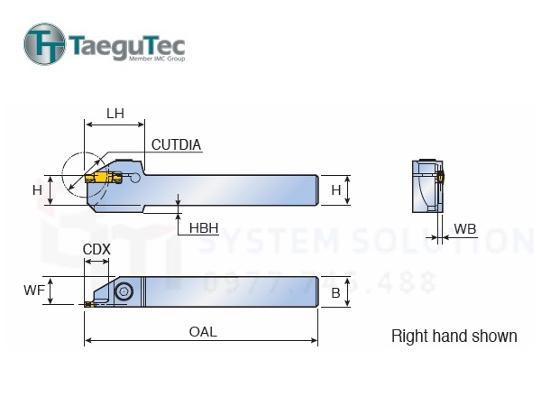 TTEL 2525-2T20-D45 - Taegutec